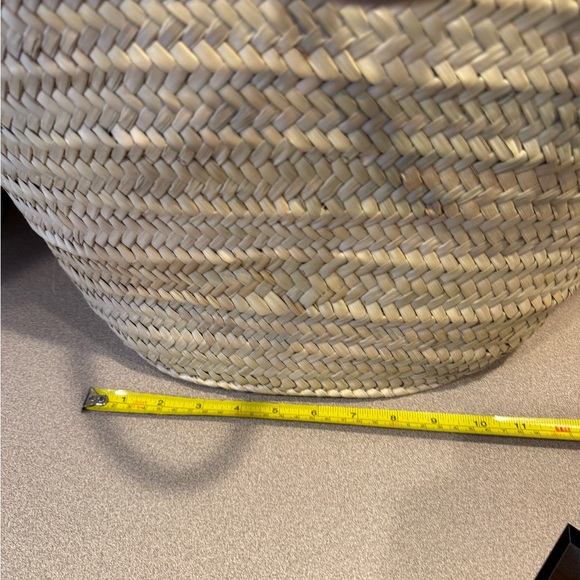 Extra Large Straw Woven Market Tote Bag - Socco Designs Morocco Tan Light Brown - Picture 11 of 12